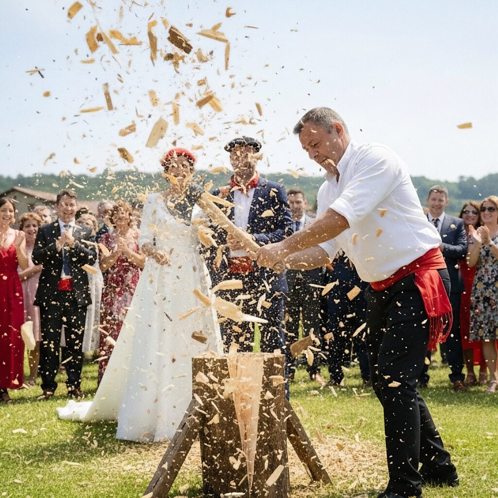 Exhibicion de aizkolaris para bodas
