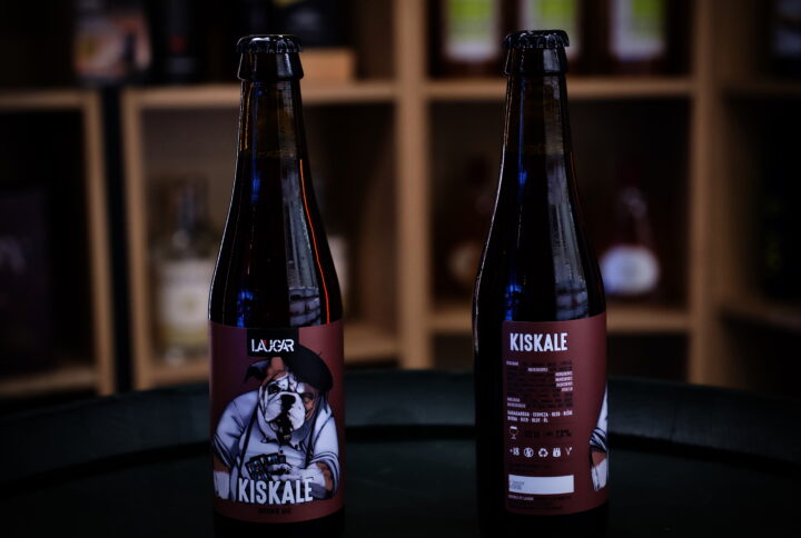 Botella de Cerveza Laugar Kiskale Brown Ale artesanal de Bizkaia
